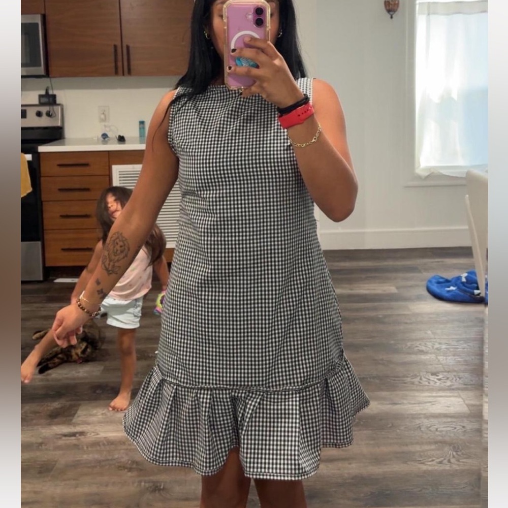 Black and White Gingham Dress